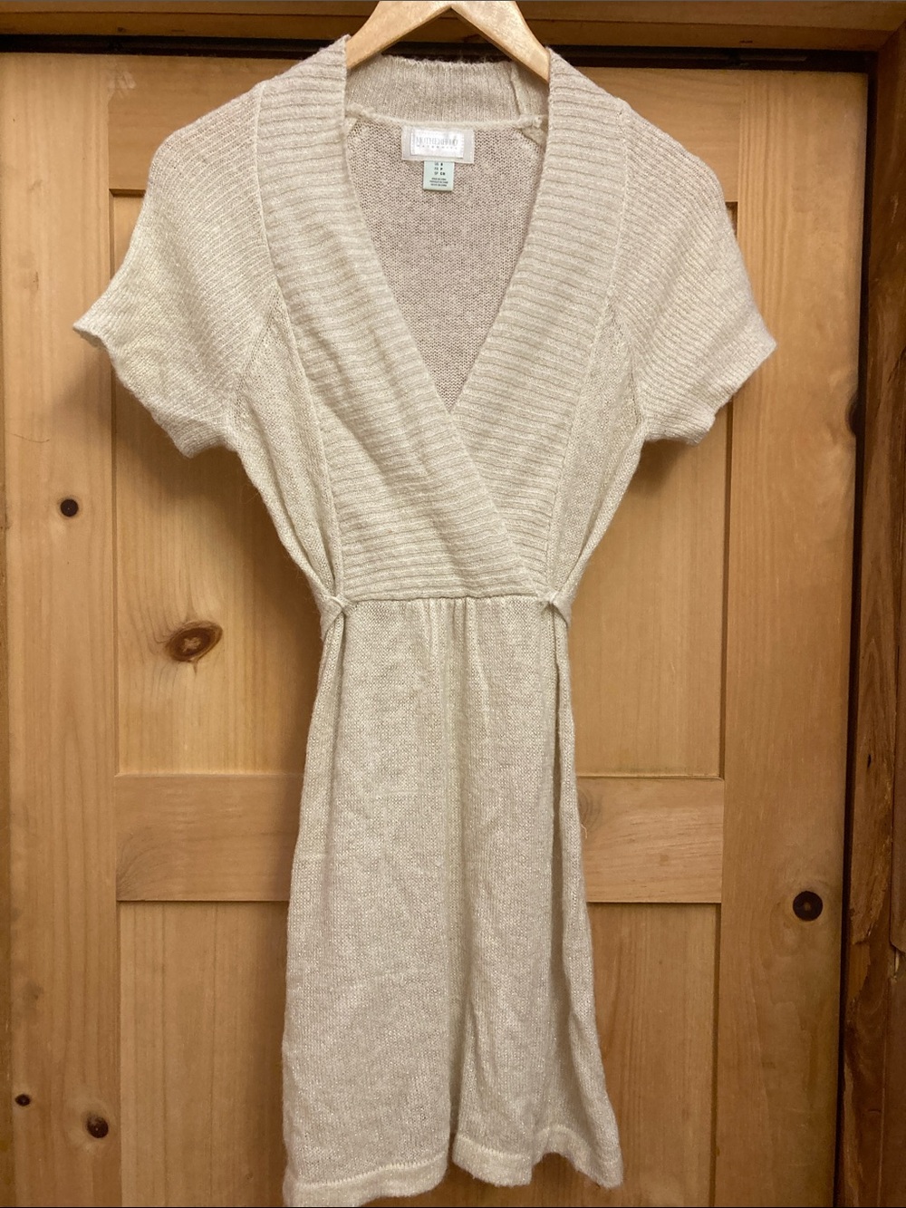 Motherhood Maternity Sparkle Thread Short Sleeve Swreater